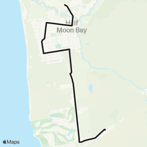 SamTrans School Routes HMBHS - Moonridge Apts map