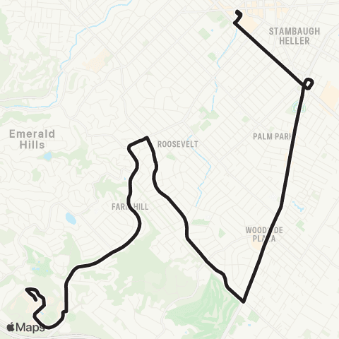 SamTrans Woodside/Alameda - Canada College map
