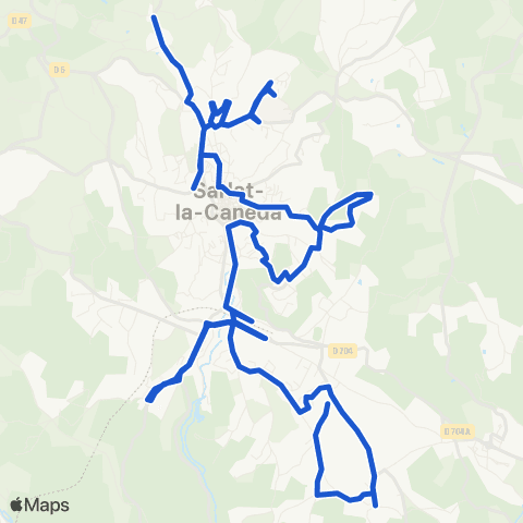 Sarlat'BUS La Canéda - Pôle emploi map