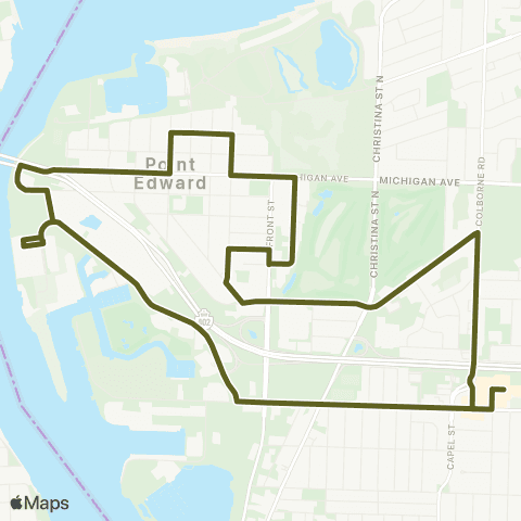 Sarnia Transit Point Edward map
