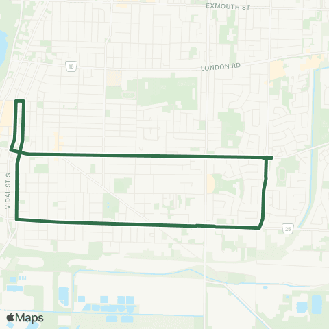 Sarnia Transit Wellington map