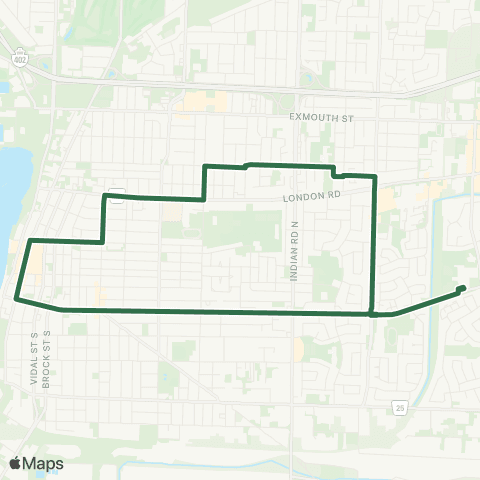 Sarnia Transit Maxwell map