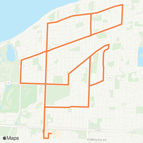 Sarnia Transit Cathcart map