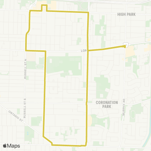 Sarnia Transit Indian East map