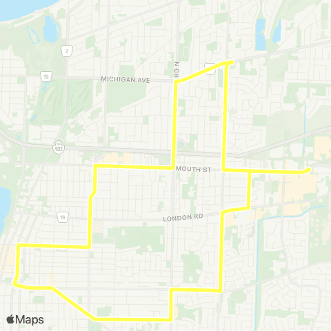 Sarnia Transit Community Bus map