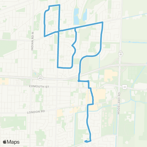 Sarnia Transit Michigan Rapids map
