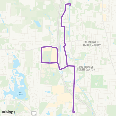 SARTA Belden Village - N Canton Ind Park map