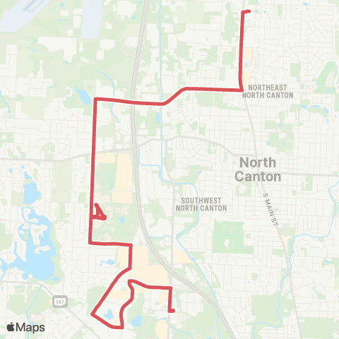 SARTA Belden Village / Stark State map