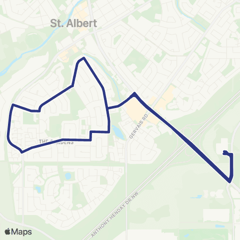 St. Albert Transit The Gardens map