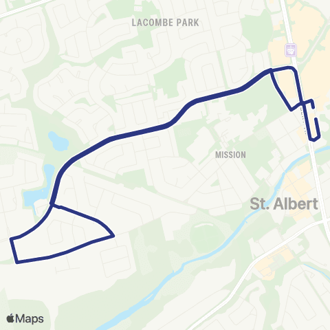 St. Albert Transit Riverside map