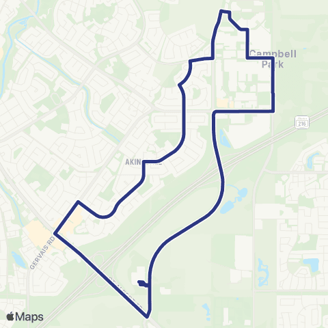 St. Albert Transit Campbell - Akinsdale map