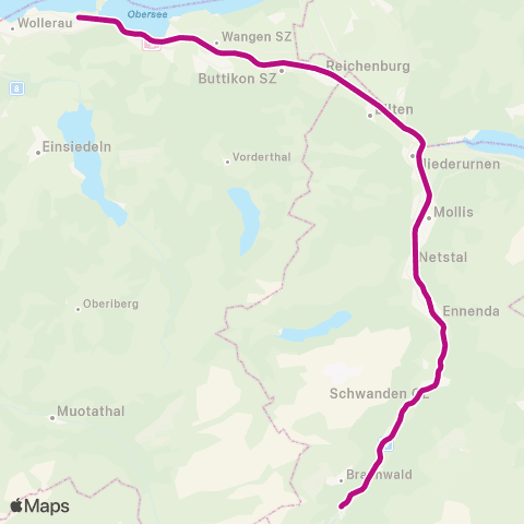 SBB CFF FFS Muri AG - Brugg AG map