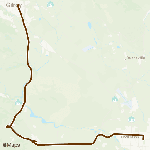 County Express Gilroy Greyhound map