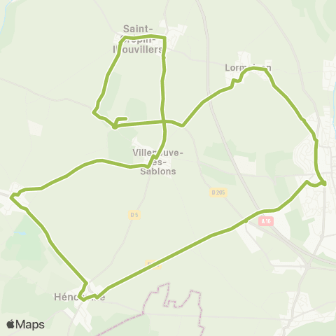 Sablons Bus Hénonville Poste - Méru Gare routière map