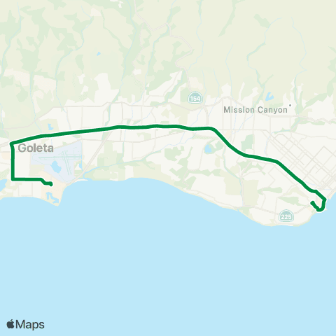 MTD SBCC / UCSB Express map