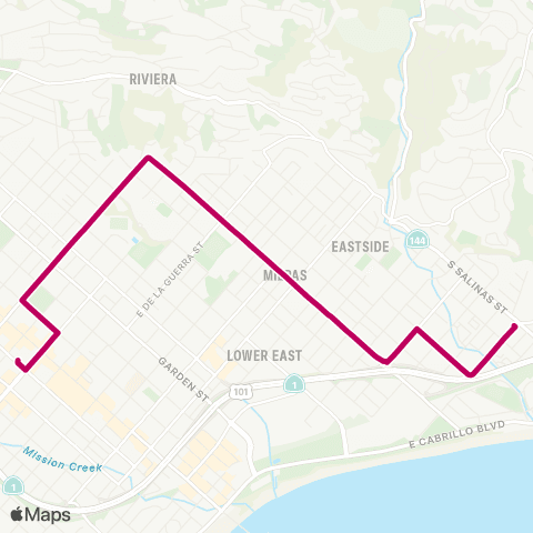 MTD East Santa Barbara map