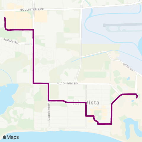 MTD Isla Vista Shuttle map