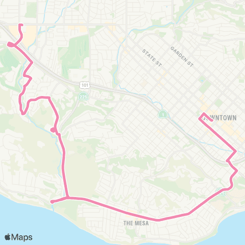 MTD Mesa / La Cumbre map