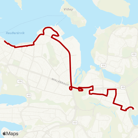 Strætó Skúlagata - Hádegismóar map