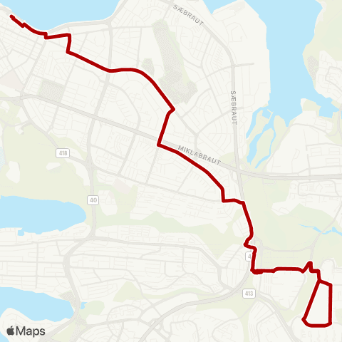 Strætó Skúlagata - Breiðholt map