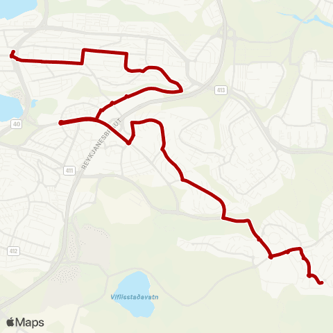 Strætó Hamraborg - Dalaþing map