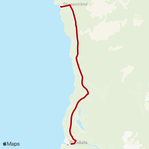 Strætó Skagaströnd - Blönduós map