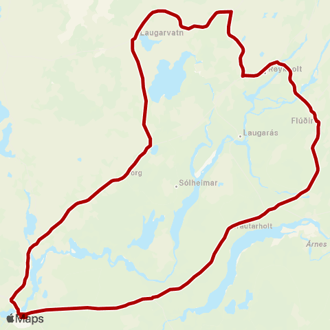Strætó Selfoss - Grímsnes - Selfoss map