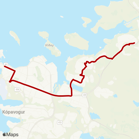 Strætó Lækjartorg B - Grafarvogur map
