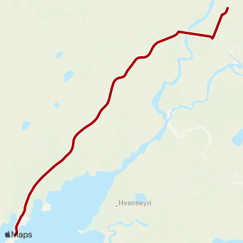 Strætó Varmalandsskóli - Borgarnes map