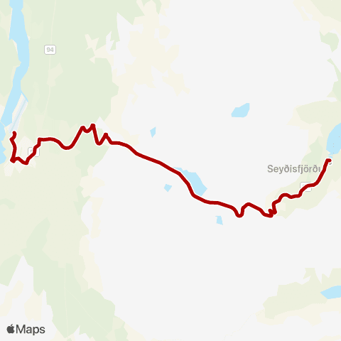 Strætó Seyðisfjörður - Egilsstaðir map