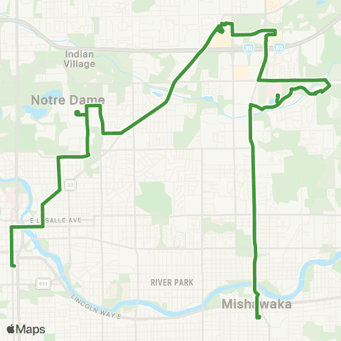 Transpo ND-UP Mall-Mishawaka map