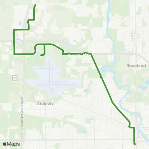 Transpo Blackthorn Express map