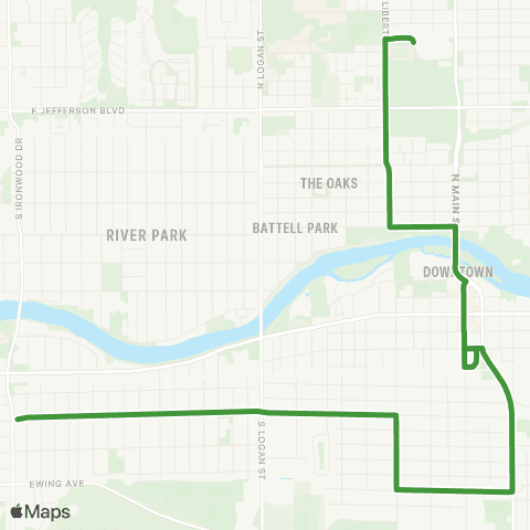 Transpo Milburn-MHS map