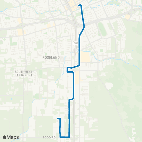 Sonoma County Transit Santa Rosa, Industry West Business Park map