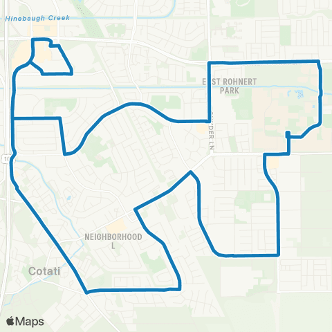 Sonoma County Transit Cotati, Rohnert Pk, Sonoma State Univ map