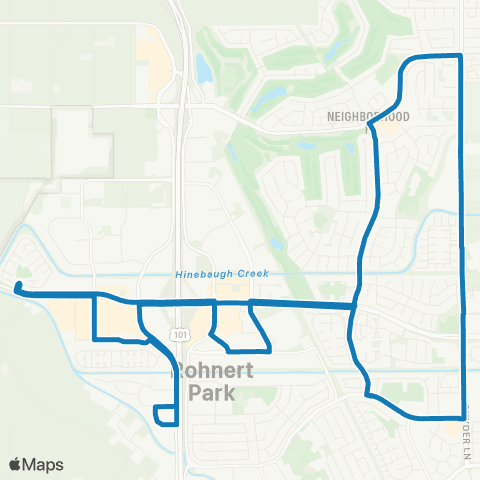Sonoma County Transit Northern Rohnert Park map