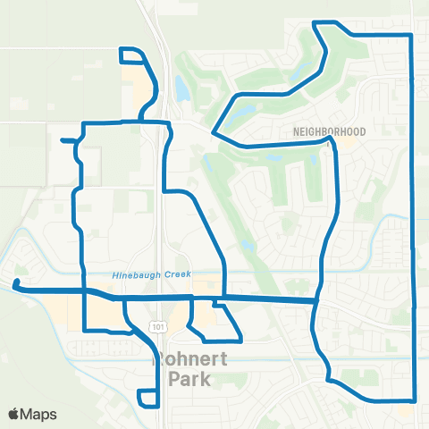 Sonoma County Transit Northern Rohnert Park map