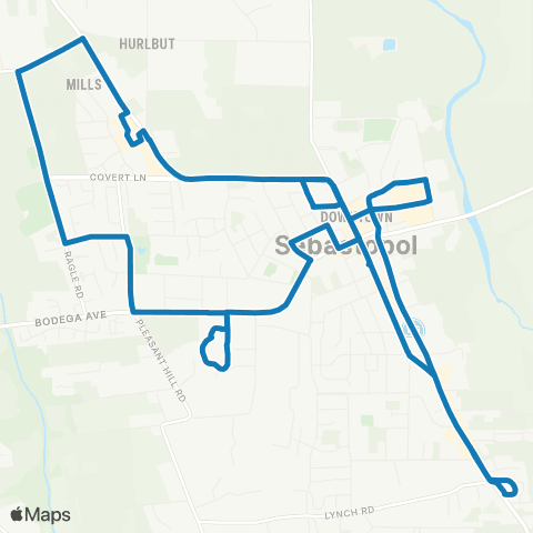 Sonoma County Transit Sebastopol Shuttle map