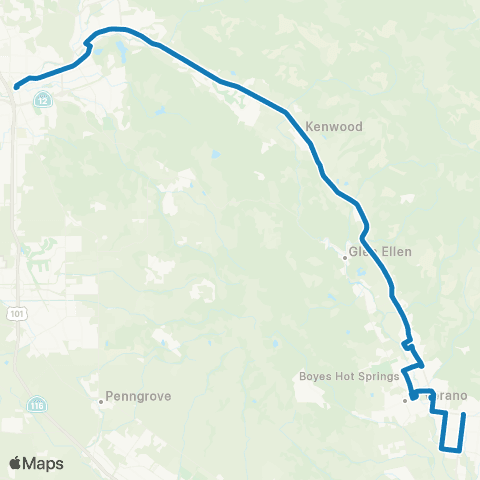 Sonoma County Transit Santa Rosa, Sonoma map