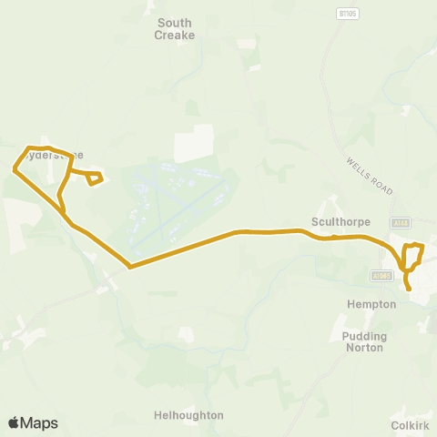 Sanders Coaches Oak Street - Oak Street map