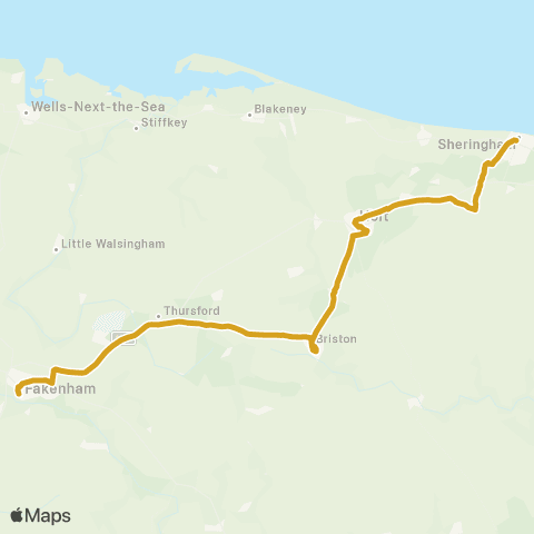 Sanders Coaches Oak Street - Railway Approach map