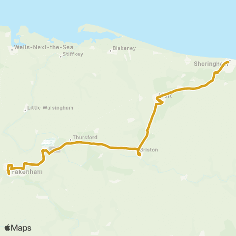 Sanders Coaches Bus Shelter - Oak Street map