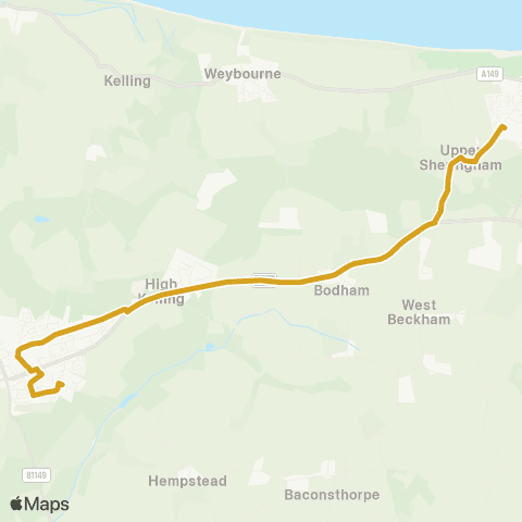 Sanders Coaches King's Court Nursing Home - High School map