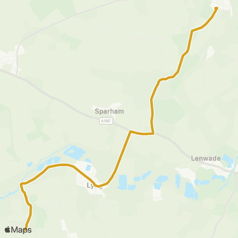 Sanders Coaches Church - Whitwell Road map