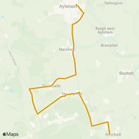 Sanders Coaches Chapel Road - High School map