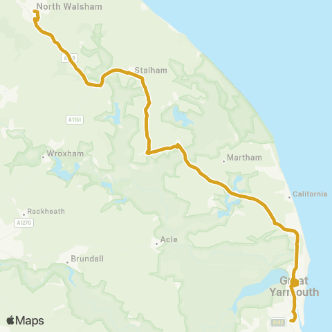 Sanders Coaches Market Gates - Travel Hub map