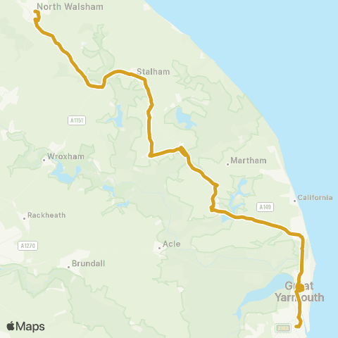 Sanders Coaches Travel Hub - Market Gates map