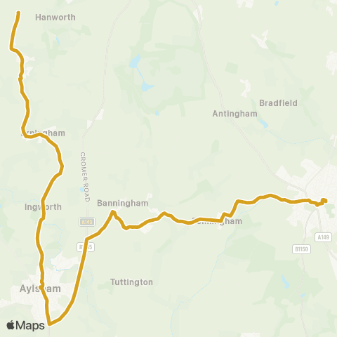 Sanders Coaches New Inn - Travel Hub map