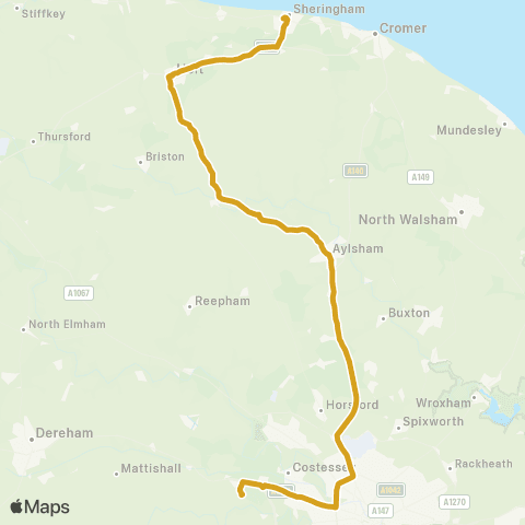 Sanders Coaches Railway Approach - Agricultural College map