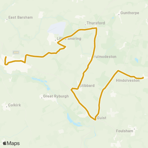 Sanders Coaches Melton Road - High School map